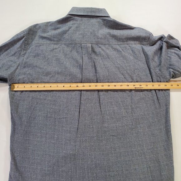 Pal Zileri Shirt Men Size 43 17" Gray Windowpane Plaid Casual Luxury Button Down - Picture 12 of 15